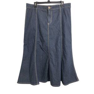 Vintage Riders Copper Denim A Line Maxi Skirt Size‎ 13M